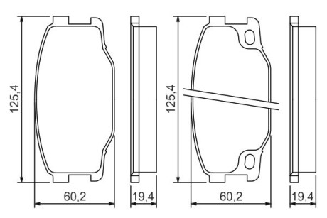 КОЛОДКИ ТОРМОЗНЫЕ Mitsubishi Canter FE Front / Rear BOSCH 0986494442