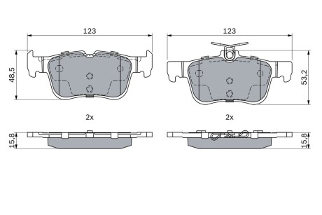 Гальмівні колодки дискові BOSCH 0986494888 (фото 1)