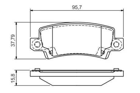 Гальмівні колодки дискові PR2 - заміна на 0986424790 BOSCH 0986495072 (фото 1)