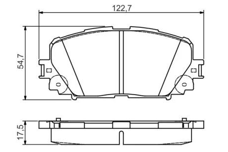 Тормозные колодки дисковые TOYOTA Yaris / Prius передняя сторона 06 - PR2 BOSCH 0986495109