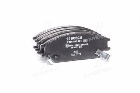 Тормозные колодки дисковые HYUNDAI Accent / Getz передняя сторона 1.5 CRDi 05 PR2 BOSCH 0986495221 (фото 1)