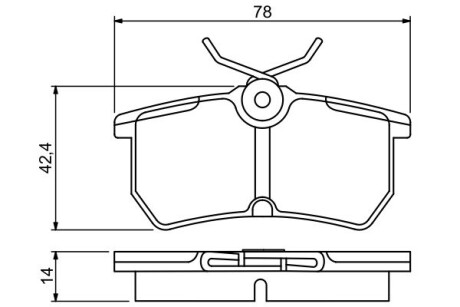 Гальмівні колодки дискові FORD Focus \'\'R \'\'>>05 PR2 BOSCH 0986495227 (фото 1)