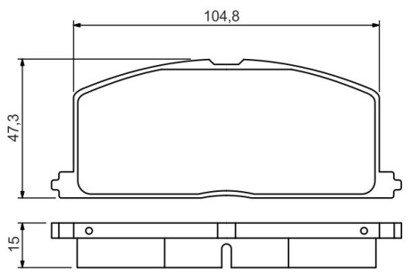 Тормозные колодки дисковые TOYOTA Celica / Corolla / Corona / Camri / Starlet передняя сторона 83 -03 PR2 BOSCH 0986495234 (фото 1)