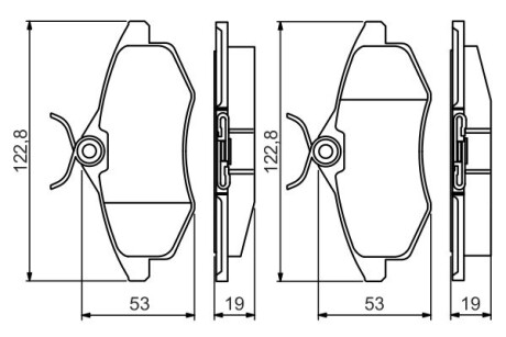 Тормозные колодки CITROEN C2 / C3 передняя сторона 1.1i-1,4i 03 - PR2 BOSCH 0986495268 (фото 1)