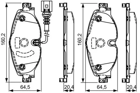 Тормозные колодки дисковые AUDI / SKODA / VW A3 / Octavia / Golf передняя сторона 12 - BOSCH 0986495296 (фото 1)