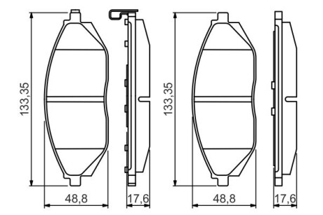 ГАЛЬМІВНІ КОЛОДКИ, ДИСКОВІ BOSCH 0 986 495 349 (фото 1)