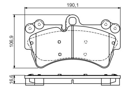 Колодки гальмівні дискові AUDI / PORSCHE / VW Q7 / Cayenne / Touareg передня сторона 02-10 BOSCH 0986495435