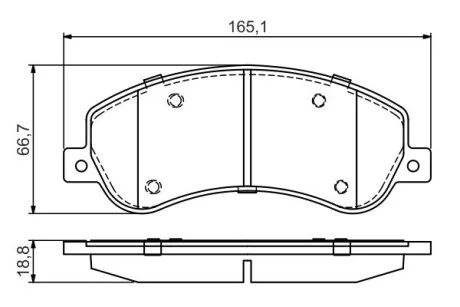 Тормозные колодки дисковые FORD Transit 2,2-2,4TDCI 06 - PR2 BOSCH 0986495436 (фото 1)