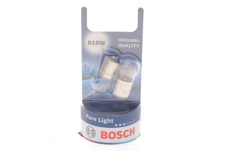 Автолампа Pure Light R10W BA15s 10 W прозрачная BOSCH 1987301019