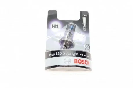 Лампа H1 55W 12V Gigalight Plus 120 блістер BOSCH 1987301108