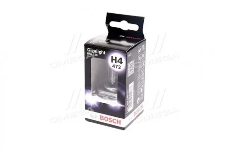 Фото 1 - лампа H4 60/55W 12V Gigalight Plus 120 бокс 1 шт. - кратн. 20 шт - НЕ постачається BOSCH 1987301160 Лампа H4 60/55W 12V Gigalight Plus 120 бокс 1 шт. - кратн. 20 шт - НЕ постачається BOSCH 1987301160 (фото 1)