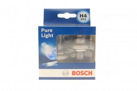 Автолампа Pure Light H4 P43t 55 W 60 W прозрачная BOSCH 1987301405 (фото 1)