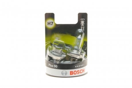 Лампа розжарювання H7 12V 55W PX26d plus 90 (компл.) BOSCH 1987301423 (фото 1)