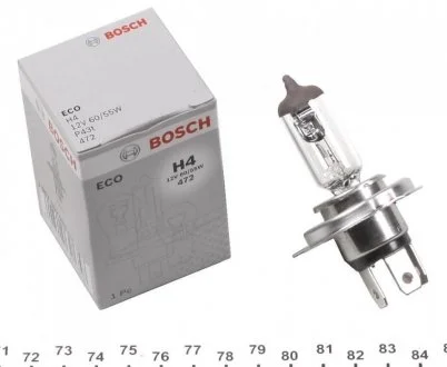 Лампа розжарювання h4 12v 60/55w BOSCH 1987302803