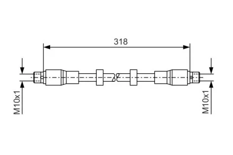 Гальмівний шланг AUDI A6 "F "04-11 BOSCH 1987476247 (фото 1)