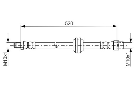 Гальмівний шланг MINI Countryman \'\'F \'\'1,6-2,0 \'\'10>> BOSCH 1987481680 (фото 1)