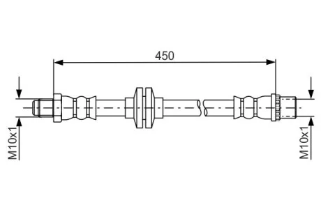 Тормозной шланг RENAULT Duster передняя сторона 1,2-2,0 12 - BOSCH 1987481683