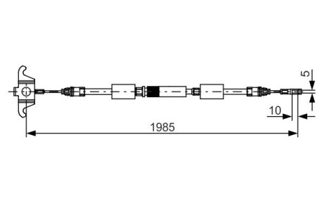 Трос зупиночних гальм BOSCH 1987482128