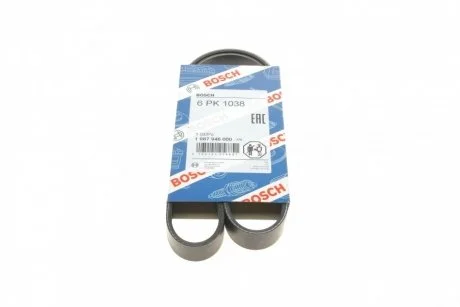 Ремень приводной поликлиновый 6PK1038 BOSCH 1987946000