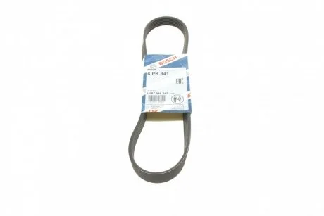 Ремень приводной поликлиновый 6PK841 OPEL / RENAULT / VW BOSCH 1987946247