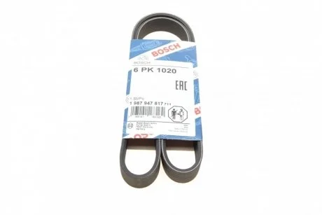 Ремень приводной поликлиновый 6PK1020 BOSCH 1987947817
