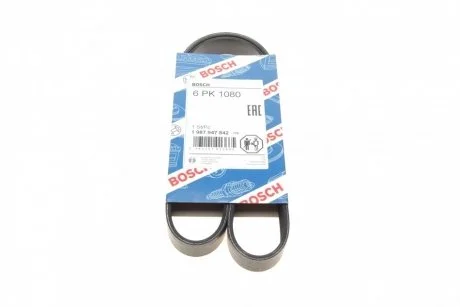 Ремень приводной поликлиновый 6PK1080 BOSCH 1987947842
