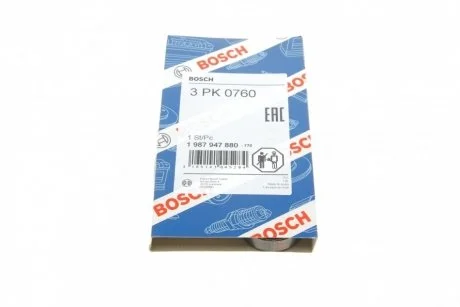 Ремень приводной поликлиновый 3PK760 BOSCH 1987947880