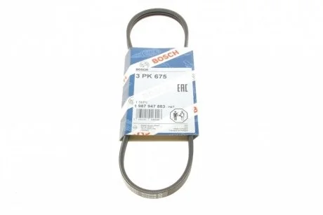 Ремень приводной поликлиновый 3PK675 BOSCH 1987947883