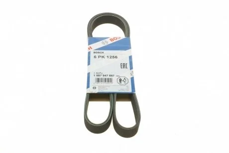 Ремень приводной поликлиновый 6PK1256 BOSCH 1987947887