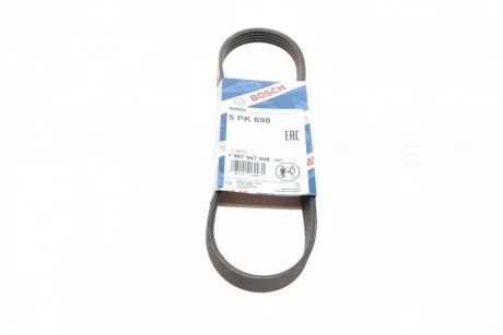 Ремень приводной поликлиновый 5PK698 BOSCH 1987947908