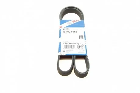 Ремень приводной поликлиновый 6PK1165 BOSCH 1987947945