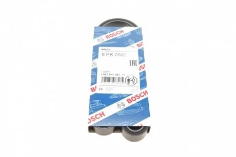 Ремень приводной поликлиновый 6PK2020 BOSCH 1987947987