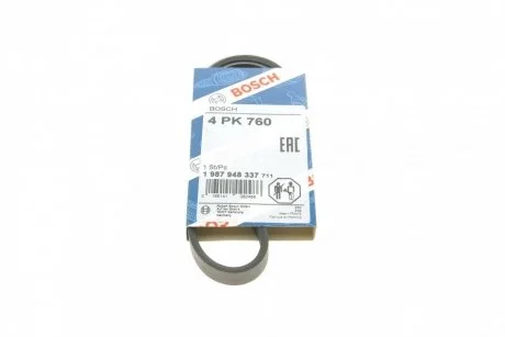 Ремень приводной поликлиновый 4PK760 BOSCH 1987948337