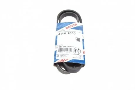 Ремень приводной поликлиновый 4PK1000 BOSCH 1987948359