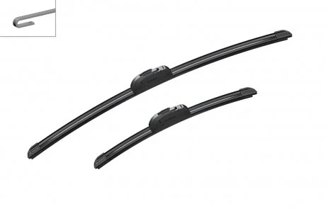 Щетка дворн. к-кт (55+34см) HBG1.1 безкаркас JUKE/MATIZ/GETZ BOSCH 3 397 007 589