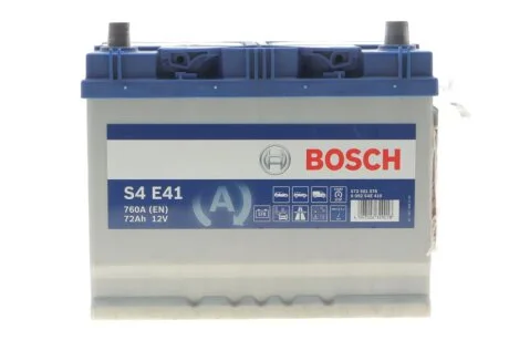 Акумулятор Bosch 12В/72Аг/760А/19,55кг BOSCH DSC_0 092 S4E 410