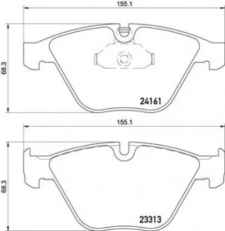 Комплект тормозных колодок с 4 шт. дисков BREMBO P06081