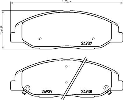 Гальмівні колодки дискові BREMBO P09 016