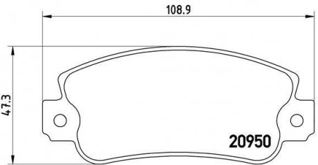 Гальмівні колодки дискові BREMBO P23 021 (фото 1)