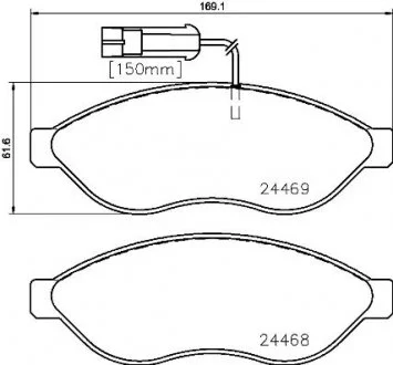 Тормозные колодки дисковые, к-кт. BREMBO P23 143