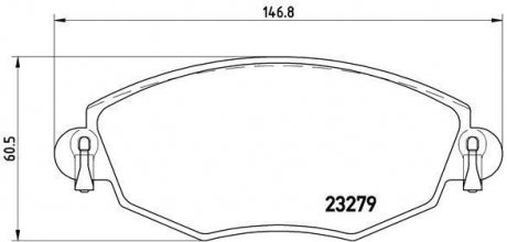 Тормозные колодки передние CHANGAN / FORD / FORD (CHANGAN) / JAGUAR BREMBO P24060 (фото 1)