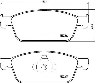 Тормозные колодки дисковые, к-кт. BREMBO P24 157