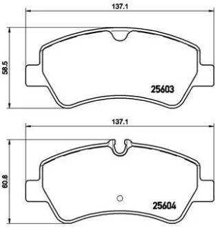 Тормозные колодки дисковые BREMBO P24 160