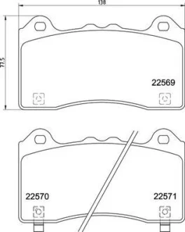 Гальмівні колодки дискові BREMBO P24 202