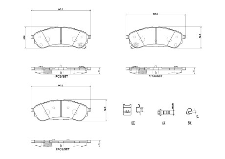 Гальмівні колодки дискові BREMBO P24 235 (фото 1)