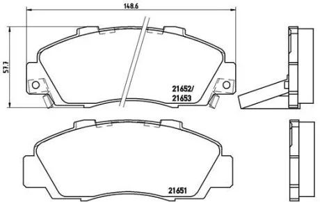 Тормозные колодки дисковые, к-кт. BREMBO P28 026
