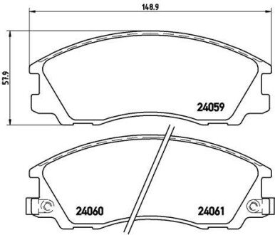 Гальмівні колодки дискові BREMBO P30 017 (фото 1)