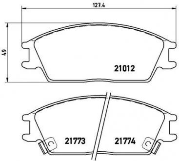 Тормозные колодки дисковые, к-кт. BREMBO P30 024