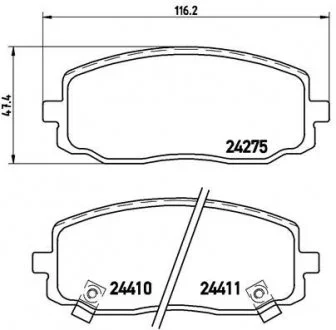 Комплект тормозных колодок с 4 шт. дисков BREMBO P30032