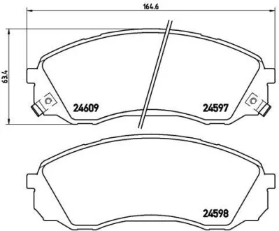 Тормозные колодки дисковые, к-кт. BREMBO P30 041